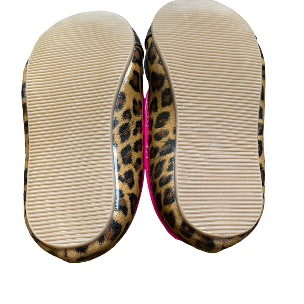 Girls Gap Size 5 Kitty Cat Leopard Print Slip-ons Slippers Ballet Flats NWOT - Picture 6 of 6